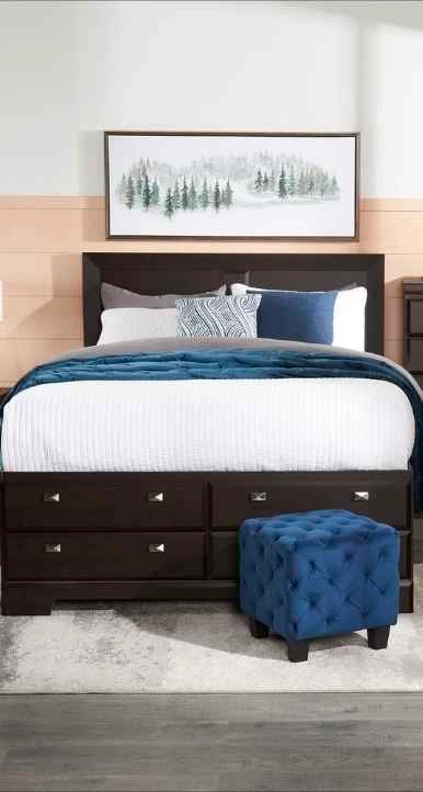 Yorkdale 12-Drawer Platform Bed with Headboard - photo 2