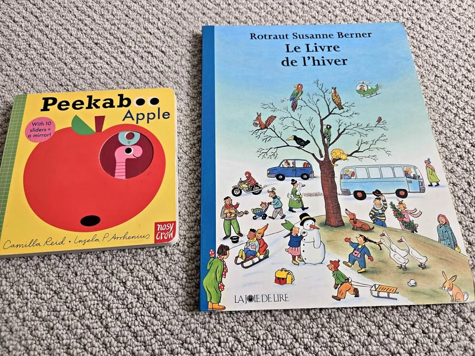 Baby books: Slider book + picture book (french)
