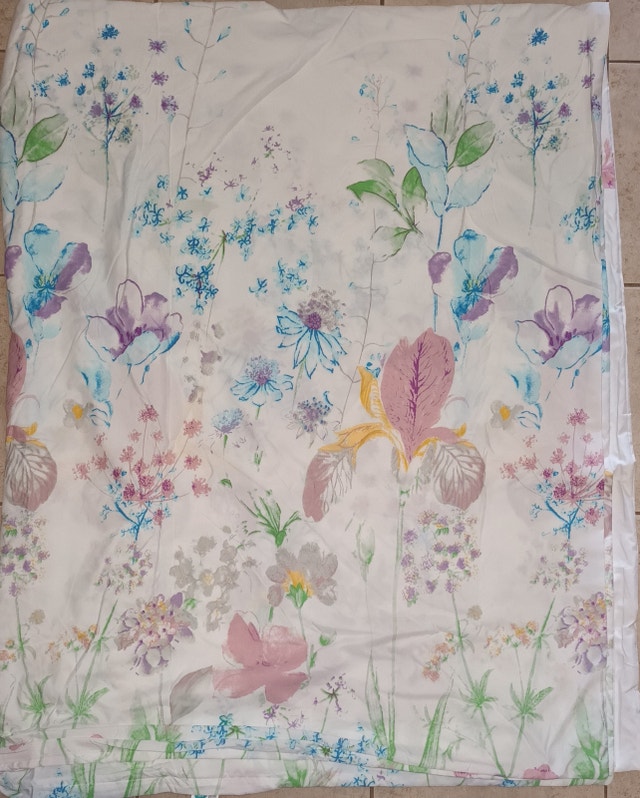 King Size Floral Duvet Cover Set - Purple/Pink Watercolor - photo 5