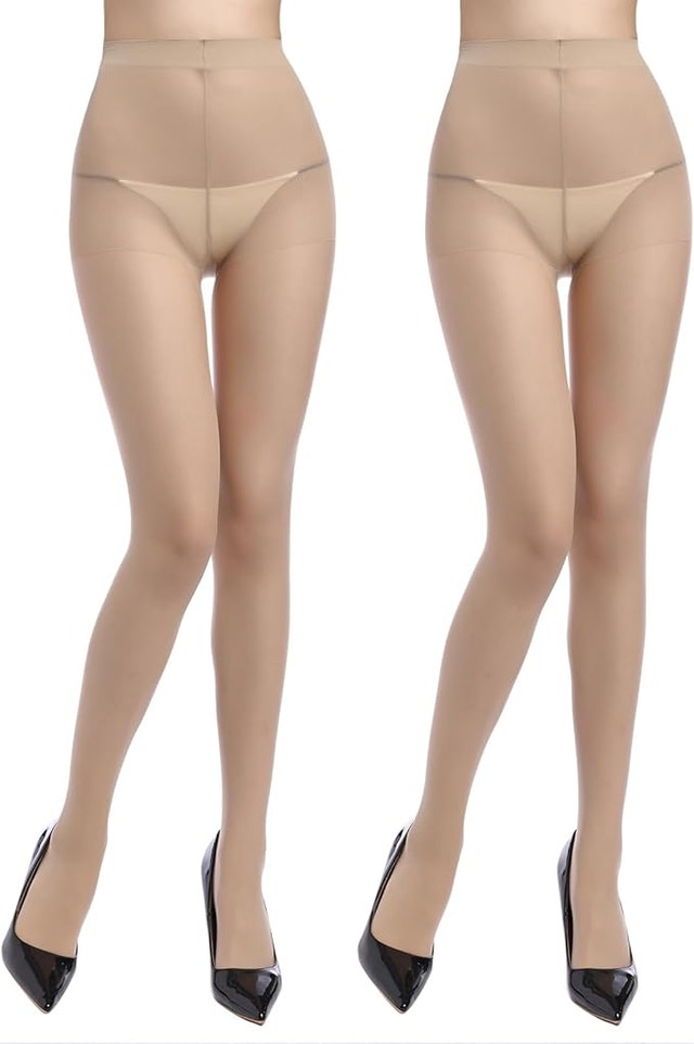 NEW Women's Med 2 Pairs Nude Sheer Tights