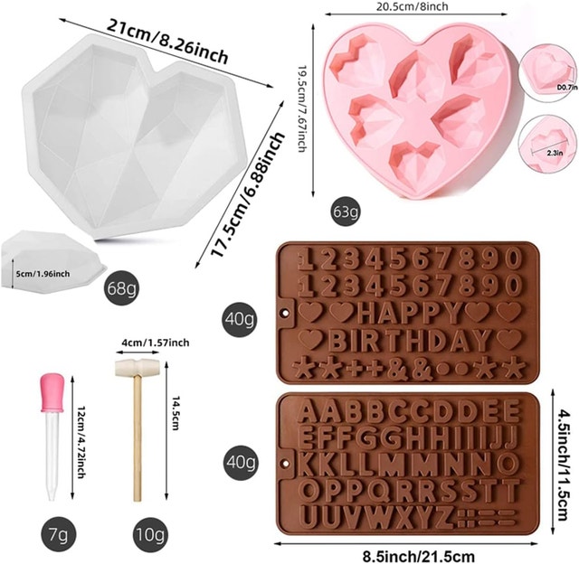 NEW Breakable Heart Chocolate Molds Kit (7 Pack) - photo 2