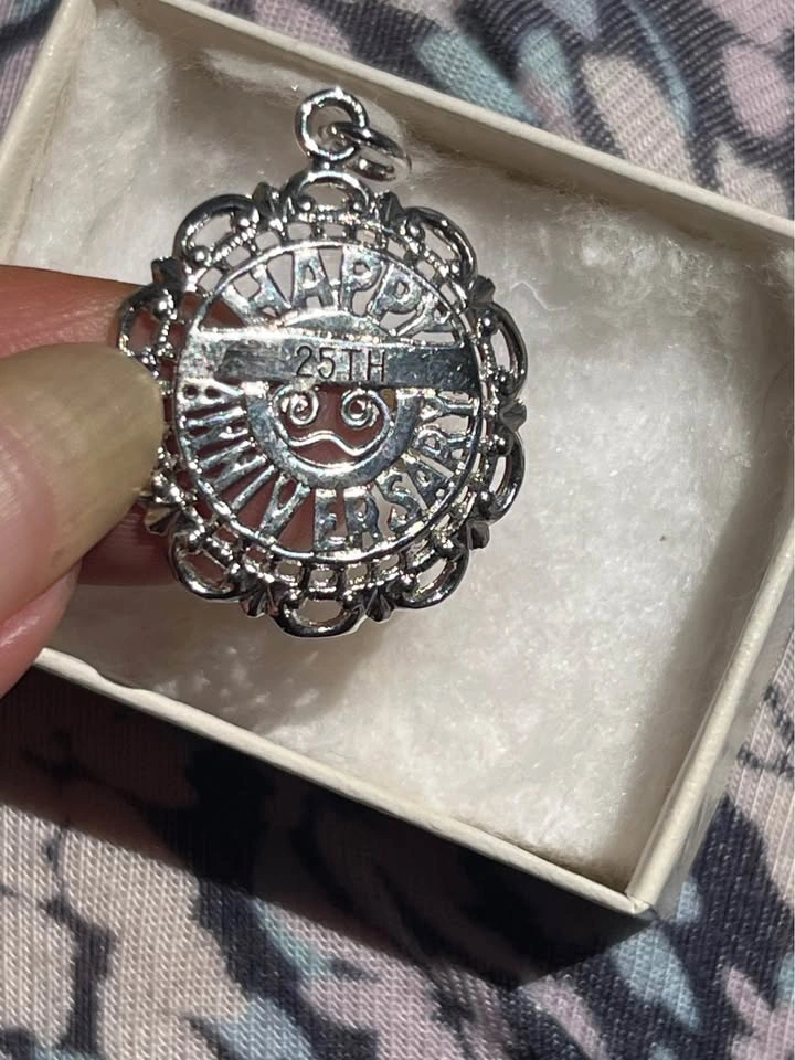Vintage Happy 25th Anniversary Pendant - photo 4