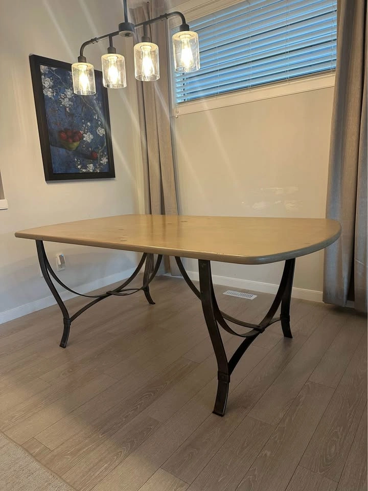 Wood and Metal Dining Table - photo 2