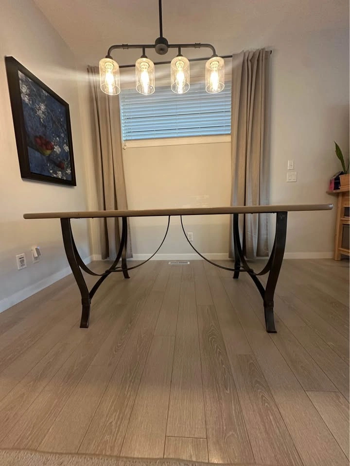 Wood and Metal Dining Table - photo 3