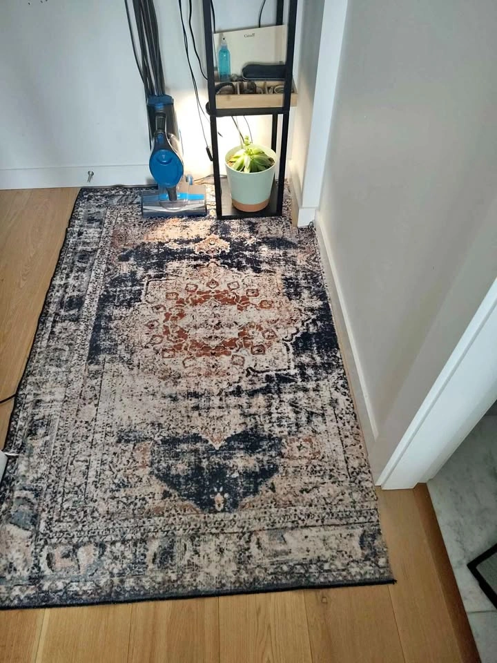 Vintage Persian Style Entryway Rug - Navy/Rust