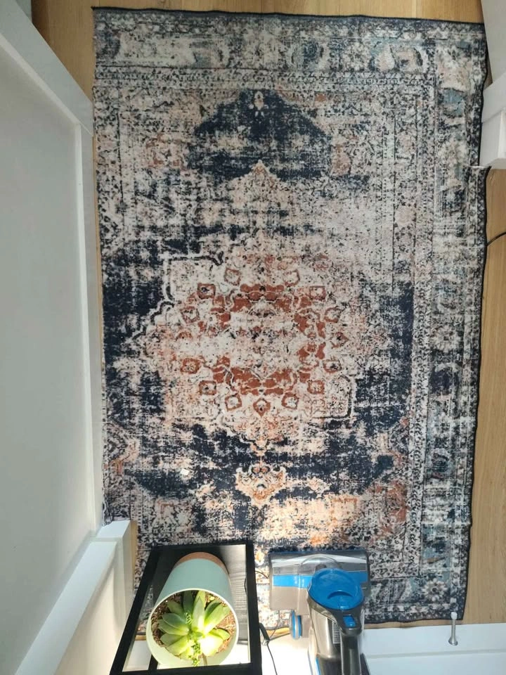 Vintage Persian Style Entryway Rug - Navy/Rust - photo 3