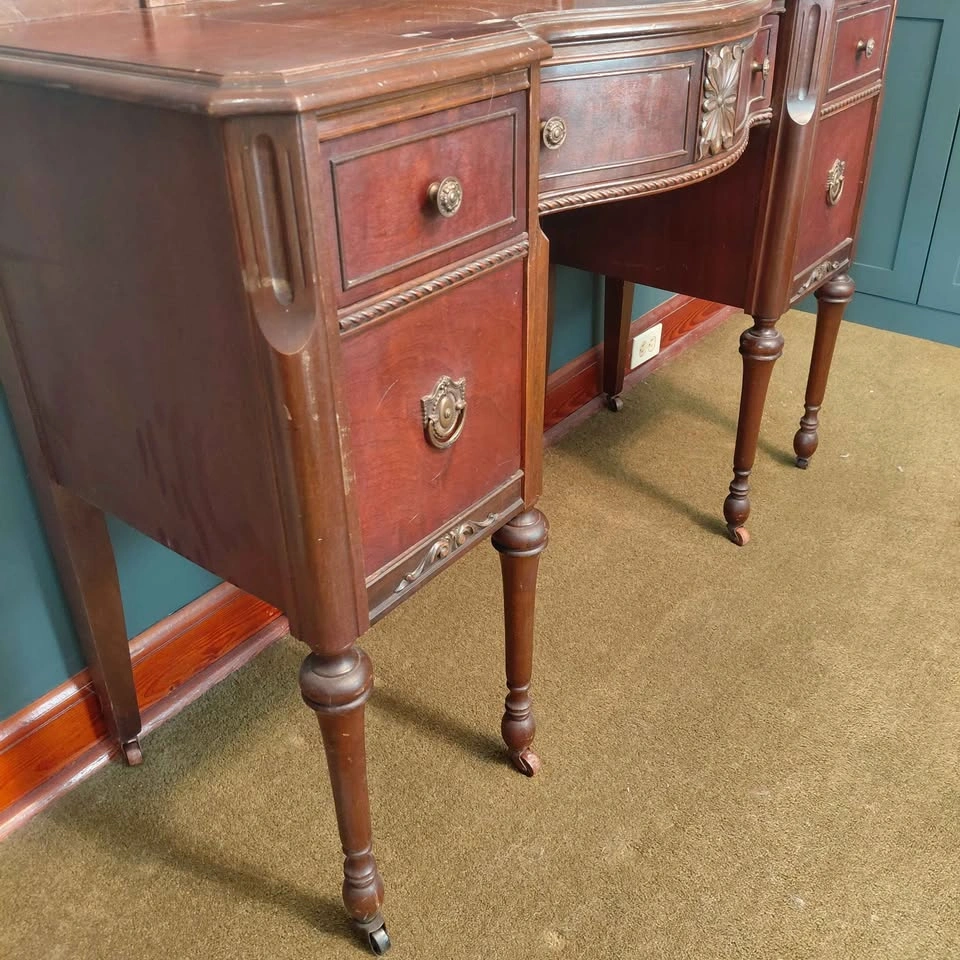 Vintage Wood Vanity with Mirror - photo 3