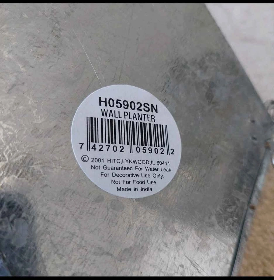 6 Pack Decorative Wall Planters - Hosley Galvanized - photo 3