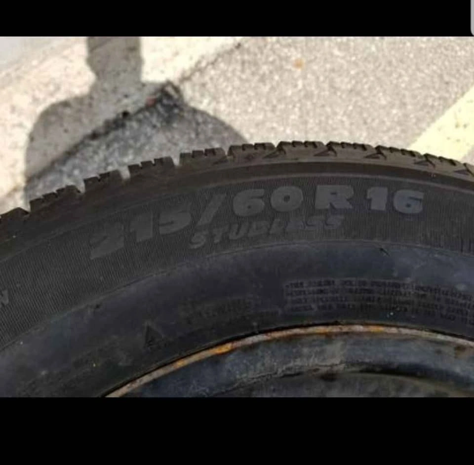 Snow Tires 215/60R16 Bolt pattern 5x114.3 - photo 4