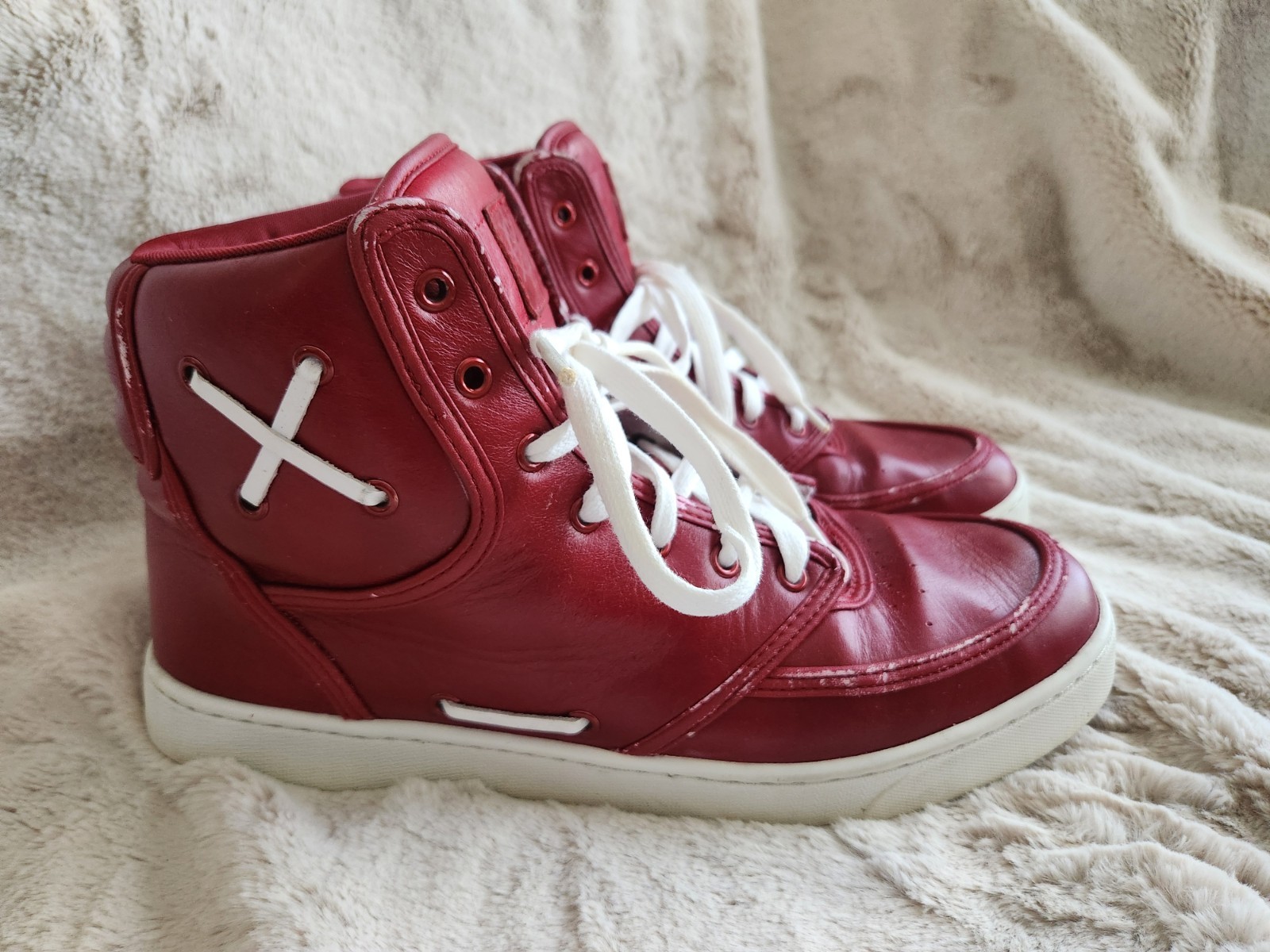 Greedy Genius Artillery Red Ocean Runner High Top Sneakers Mens