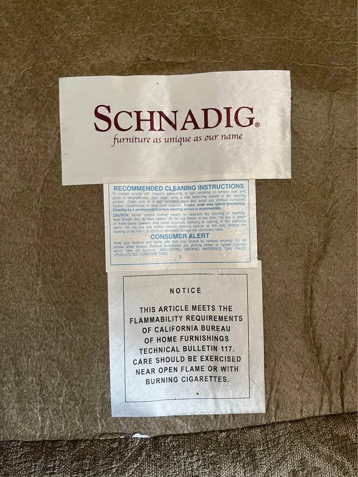 Vintage Schnadig patterned wingback armchair-Grandfather chair - photo 4