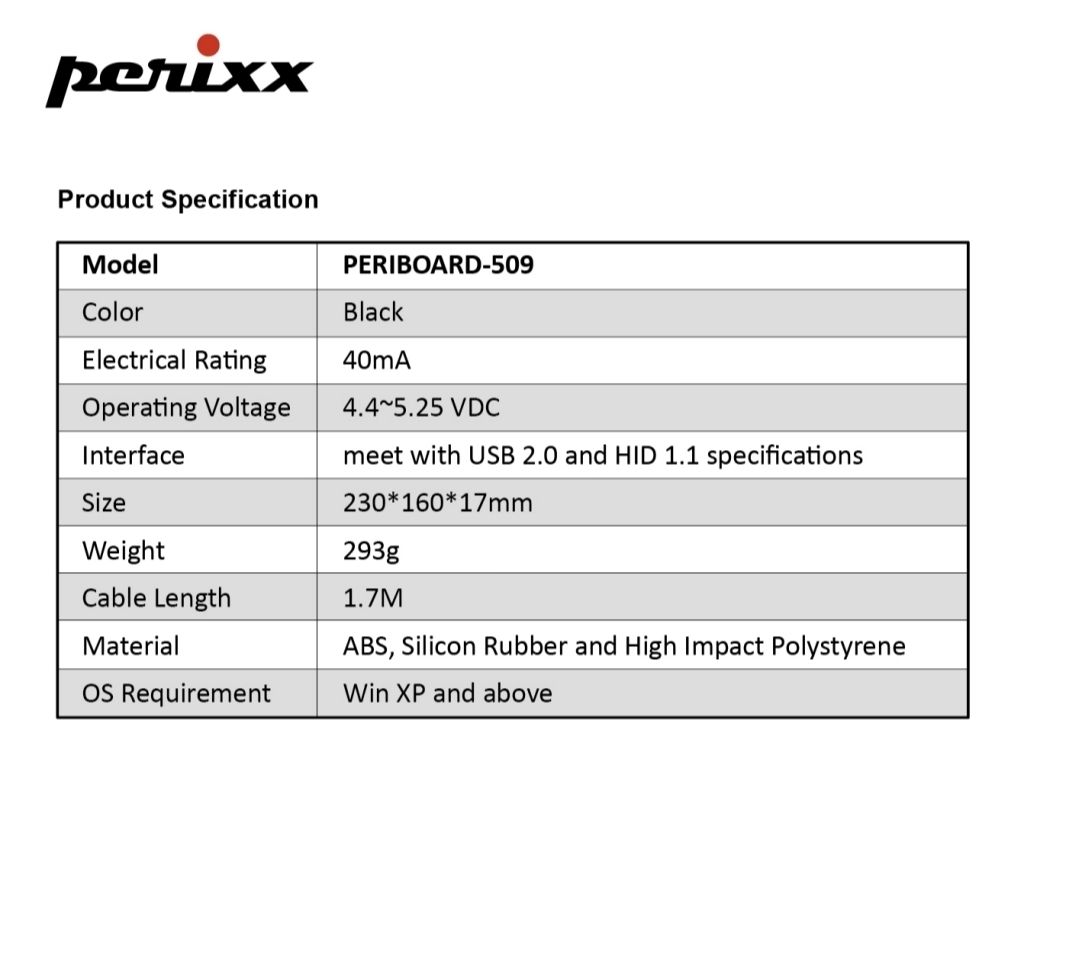 Perixx PERIBOARD-509H Wired USB Trackball Keyboard - photo 4