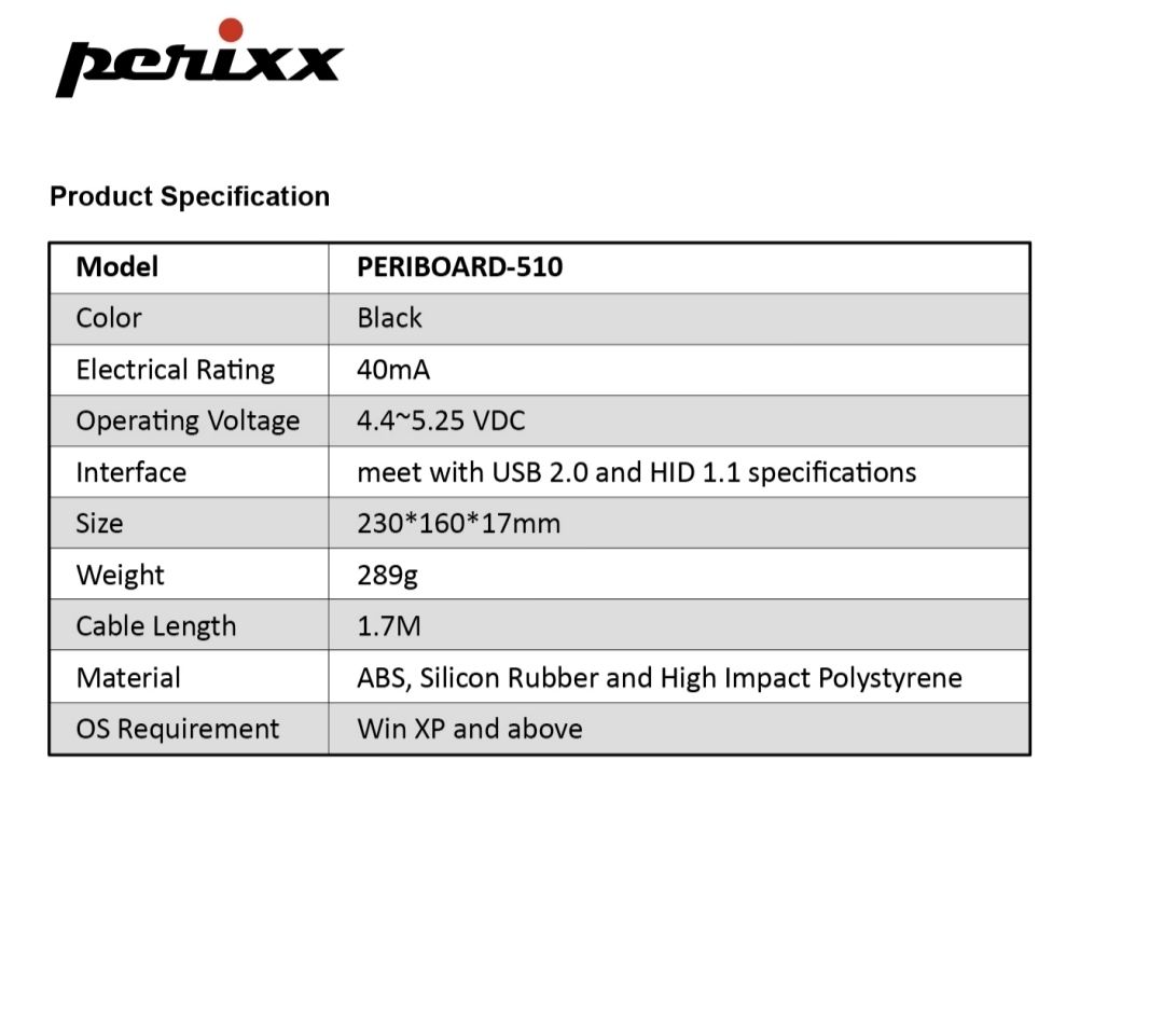 Perixx PERIBOARD-509H Wired USB Trackball Keyboard - photo 5