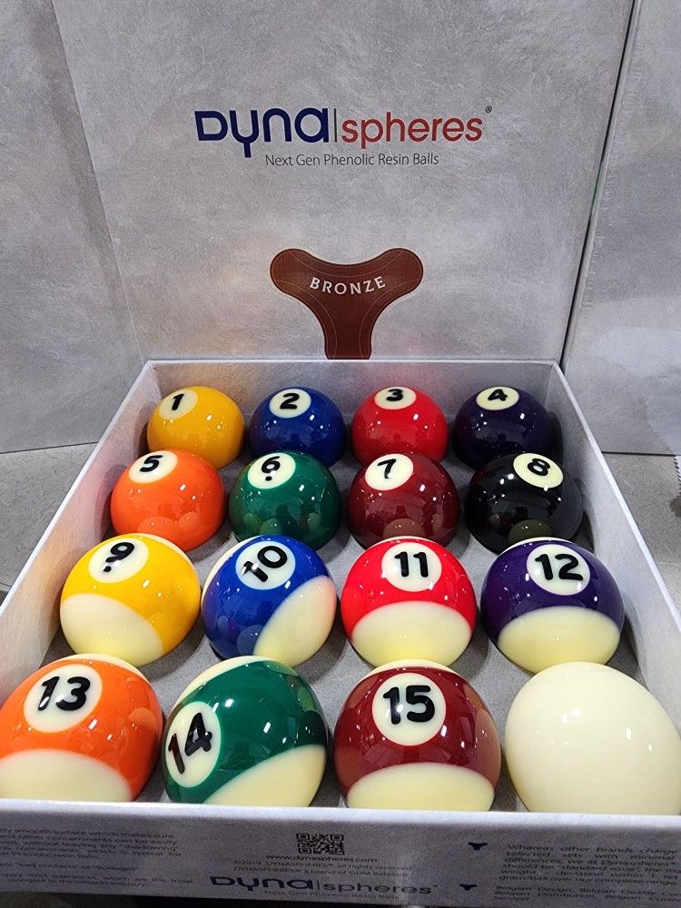 DYNASPHERE Bronze 2 1/4" Pool Ball Set - NEW - photo 2
