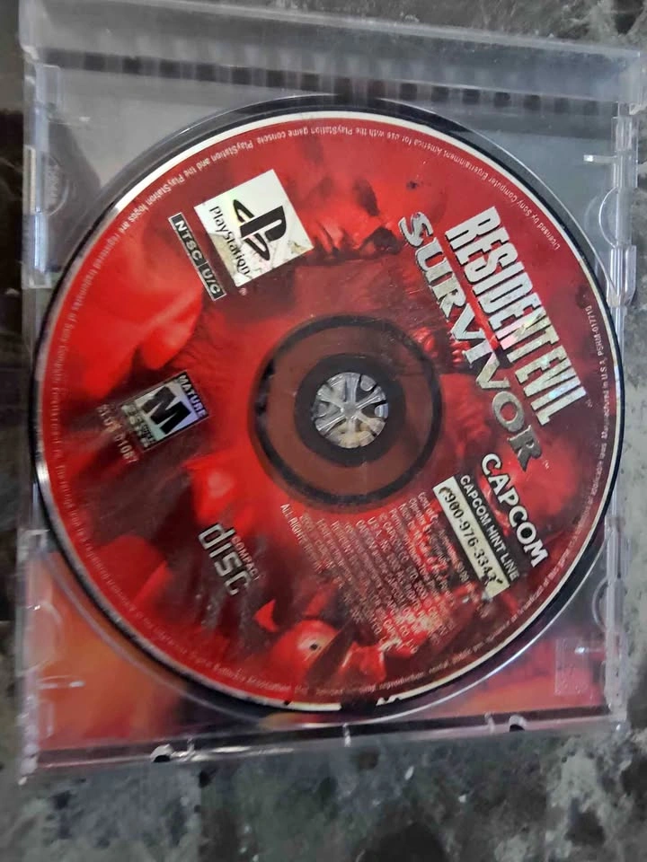Resident Evil Survivor PS1 Disk