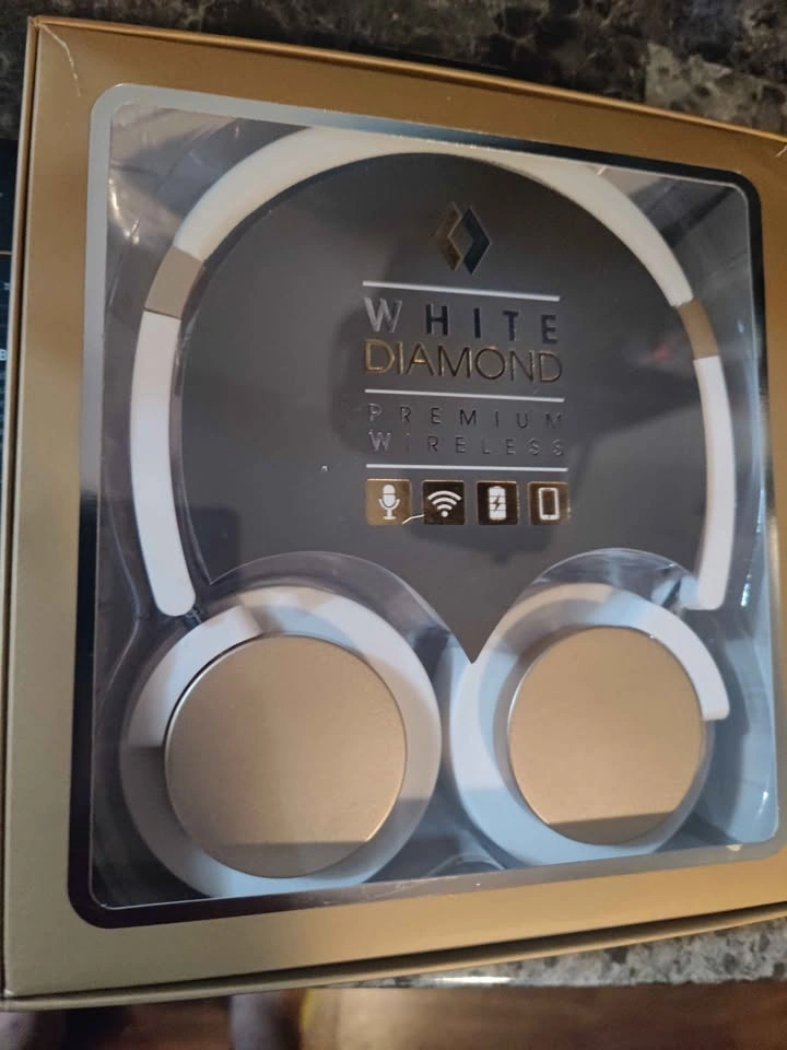 Bluetooth Headphones White Diamond Premium Wireless - photo 2