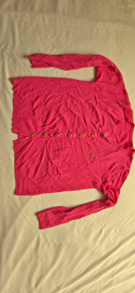 Ted Baker Pink Ribbed Knit Cardigan