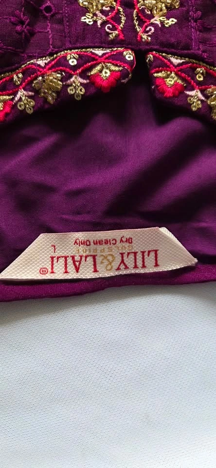 Lily & Lali Purple Embroidered Kurta Size L - photo 2