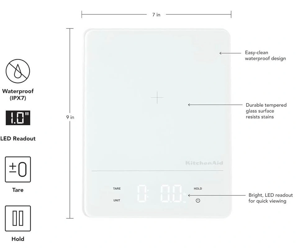 KitchenAid Waterproof Digital Kitchen Scale - photo 4