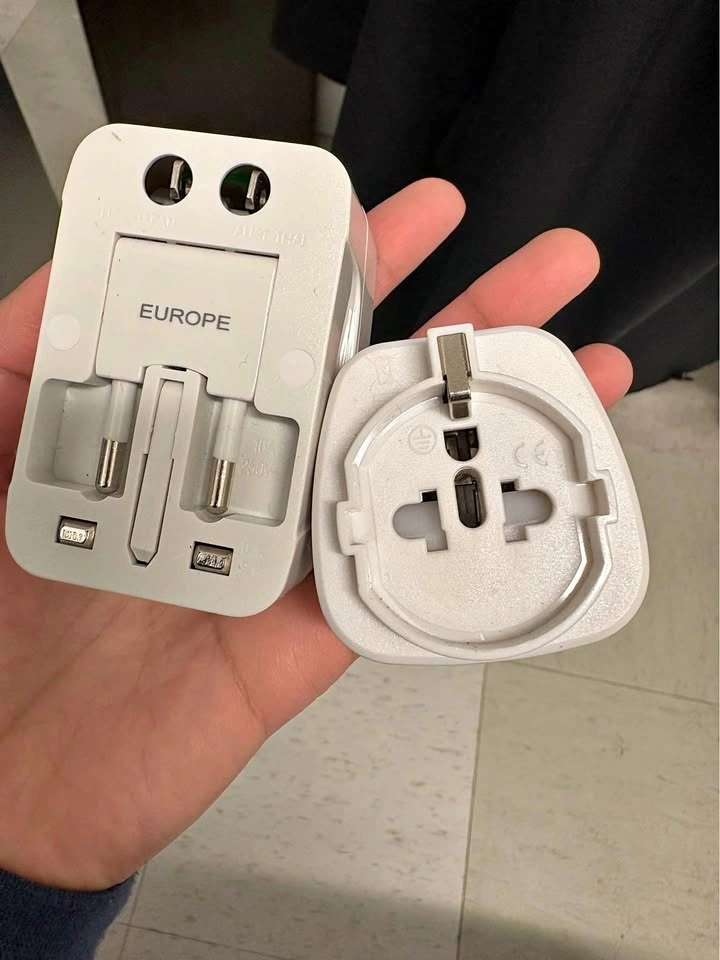Universal Travel Plug Adapter with Europe Attachment