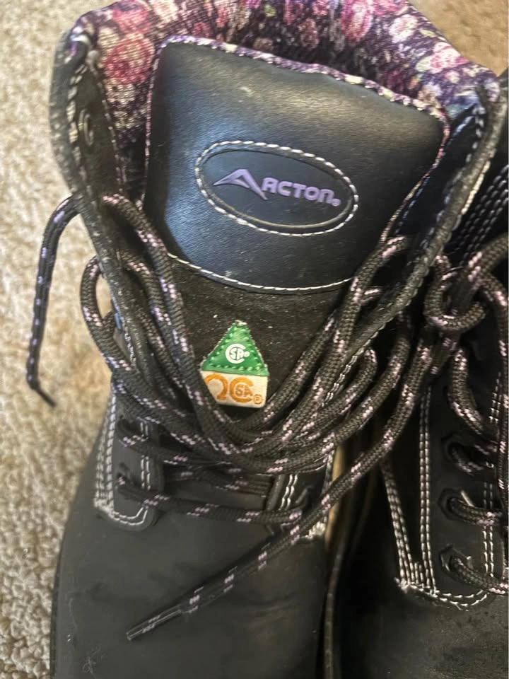 Black Steel Toe Work Boots - photo 2