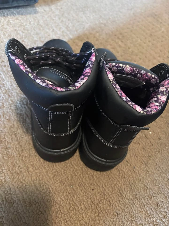 Black Steel Toe Work Boots - photo 3