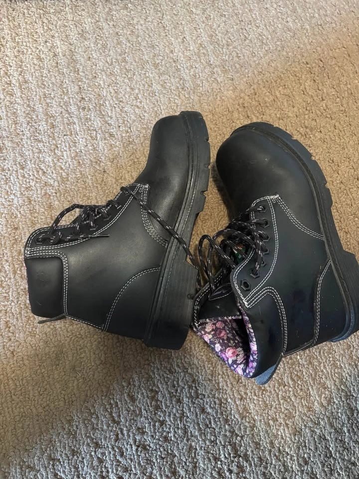 Black Steel Toe Work Boots - photo 4