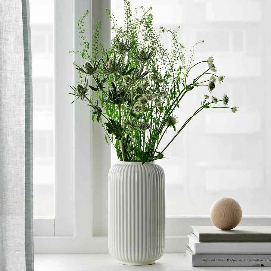 Brand New IKEA STILREN White Vase 22 cm | Staging Decor