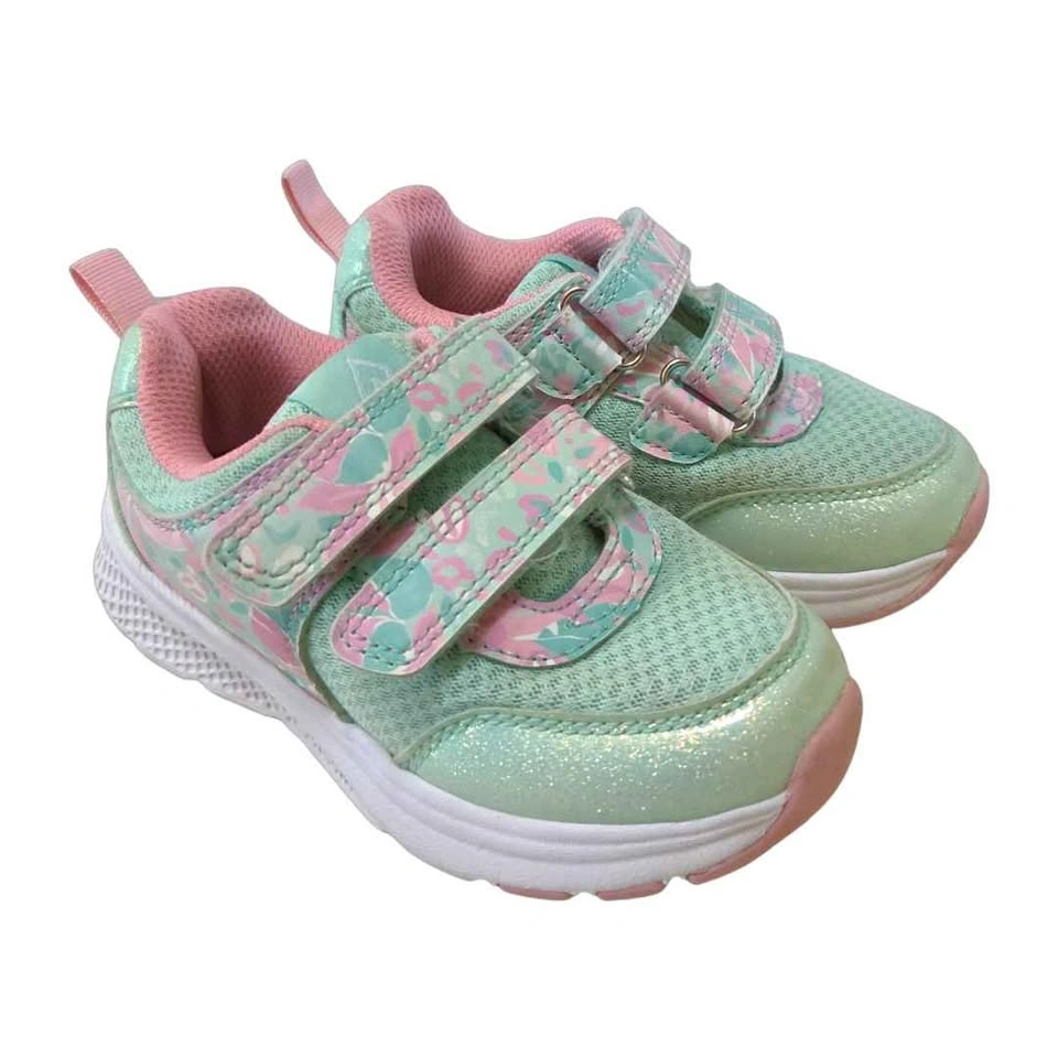 Ripzone Size 9 Toddler Girl Velcro Sneakers Pink & Mint - photo 2