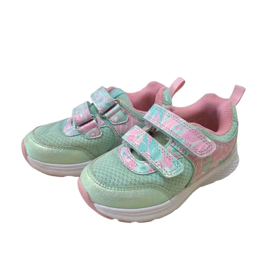 Ripzone Size 9 Toddler Girl Velcro Sneakers Pink & Mint - photo 3