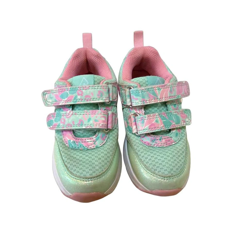 Ripzone Size 9 Toddler Girl Velcro Sneakers Pink & Mint - photo 5