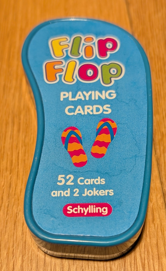 Flip Flop Playing Cards 52 card + 2 jokers Deck by Schylling