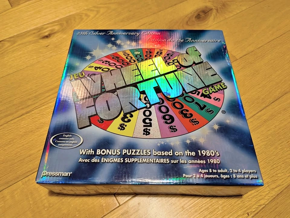 Wheel Of Fortune 25th Silver Anniversary Board Game 2007