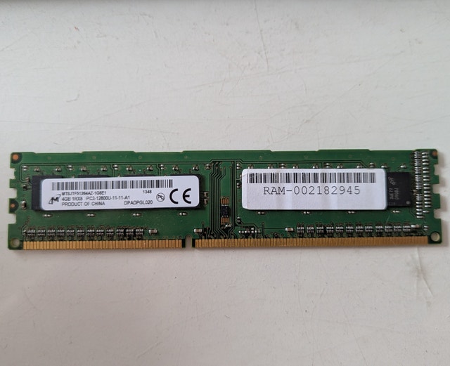 Micron 4GB DDR3 Desktop RAM PC3-12800U