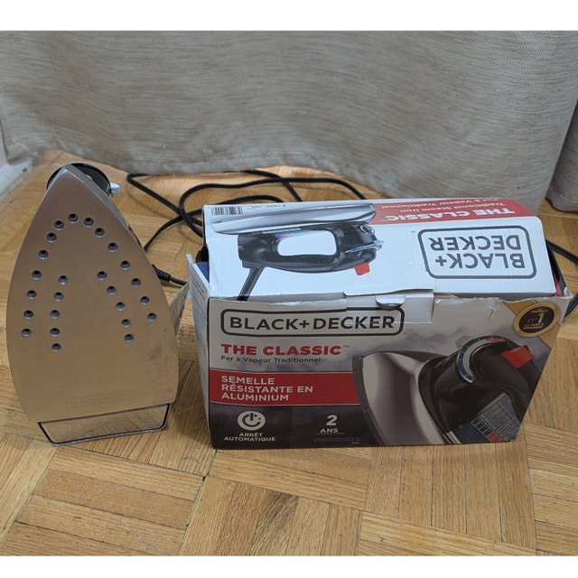 Classic Traditional Steam Iron Heavy Duty Aluminum Soleplate