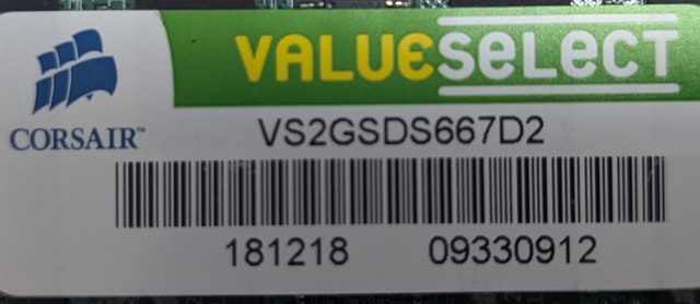 Corsair RAM 2GB PC2-5300 DDR2-667 200-Pin SODIMM Laptop Memory - photo 2