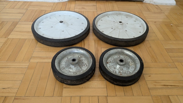 Metal Wheels for Grocery Cart Shopping Trolley - photo 2
