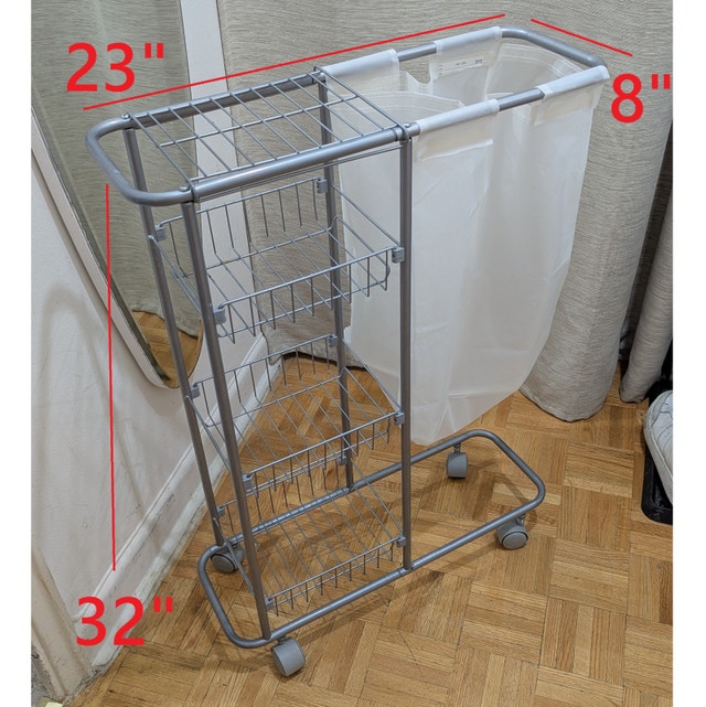 3-Tiers Kitchen Laundry Cart Storage Organizer Stand Shelf Rack