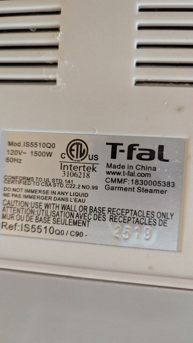 T-fal Easy Steam Garment Steamer for clothes - photo 4