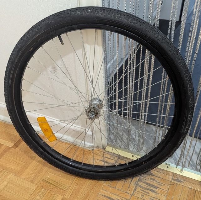 Used Bicycle Bike wheel FRONT 26x2 Black frame