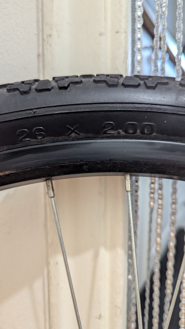 Used Bicycle Bike wheel FRONT 26x2 Black frame - photo 2