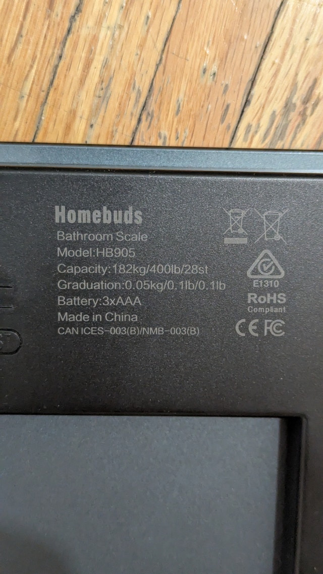 Homebuds HB905 Digital Body Weight Scale - photo 2