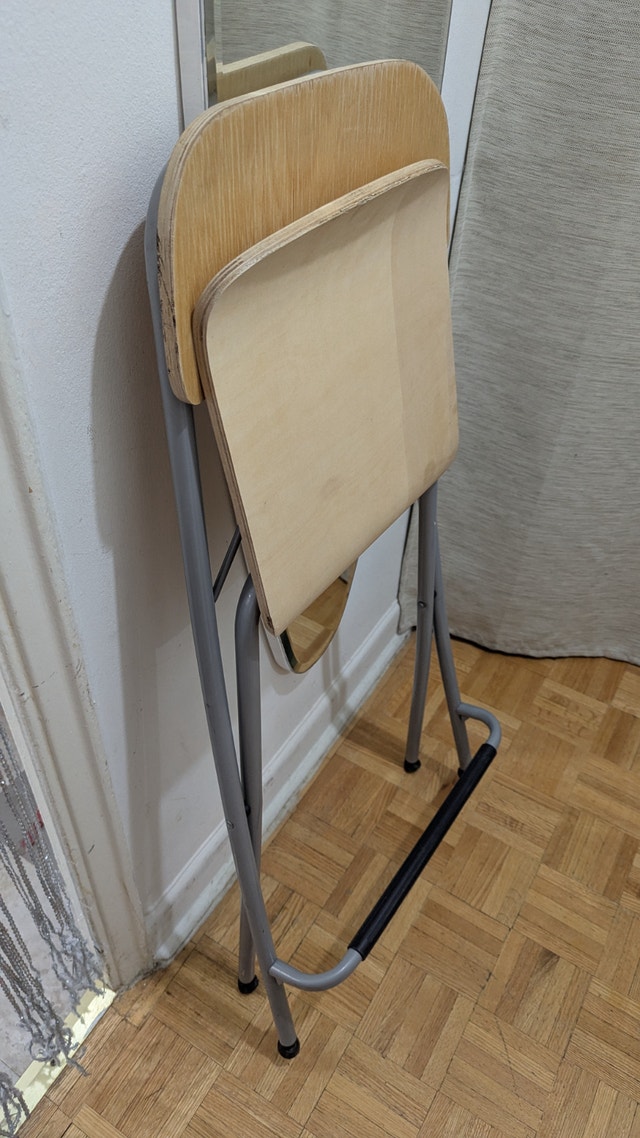 IKEA Bar Stool with backrest, foldable, counter height - photo 3