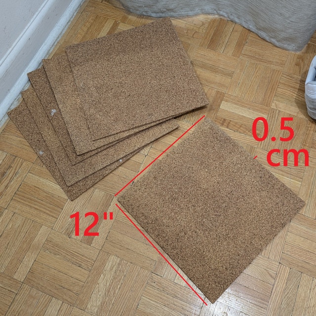 Cork Wall Sheets Craft Fitness Room Underlayment Set of 6