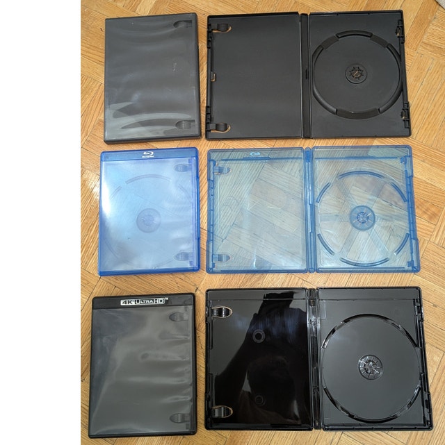 PC CD DVD Blu-Ray 4K Case Replacement Empty Retail Box Cover