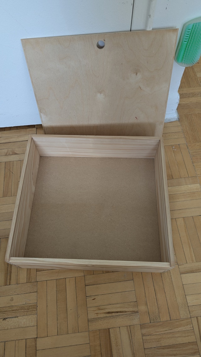 Unfinished Wood Craft Box Sliding Lid Craft Product Package East - photo 2