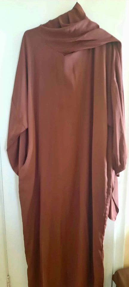 Chocolate Brown Jilbab Butterfly Abaya with Hijab