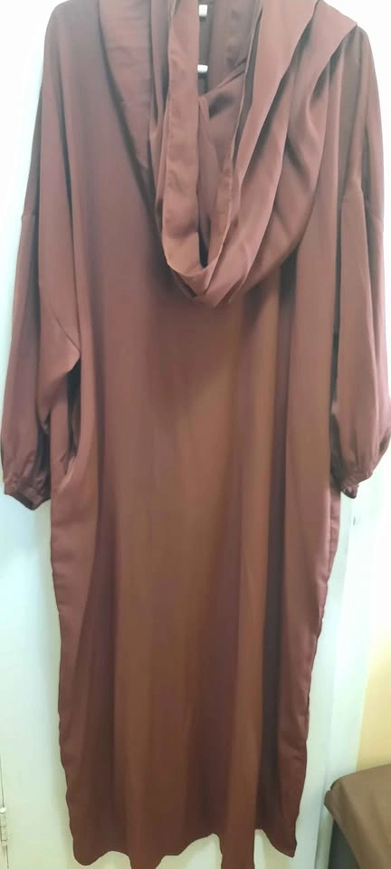 Chocolate Brown Jilbab Butterfly Abaya with Hijab - photo 2