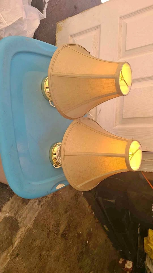 Pair of Table Lamps w/ Bell Shades