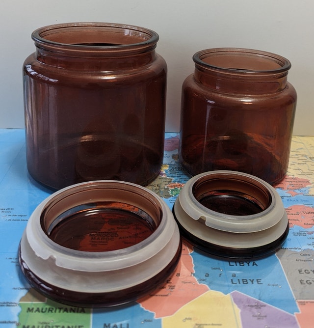 Ikea Segersjon Amber Jars with Lids - 2 Pack (17oz+30oz) - photo 4